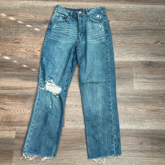 Sincerly Jules Denim - Sincerely Jules Distressed Ripped Blue Jeans Light Wash Size 29 Straight
